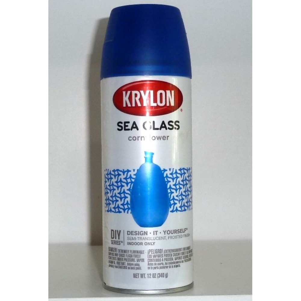 1 KRYLON Sea Glass CORNFLOWER Semi Translucent Frosted Finish Spray Paint 12 Oz